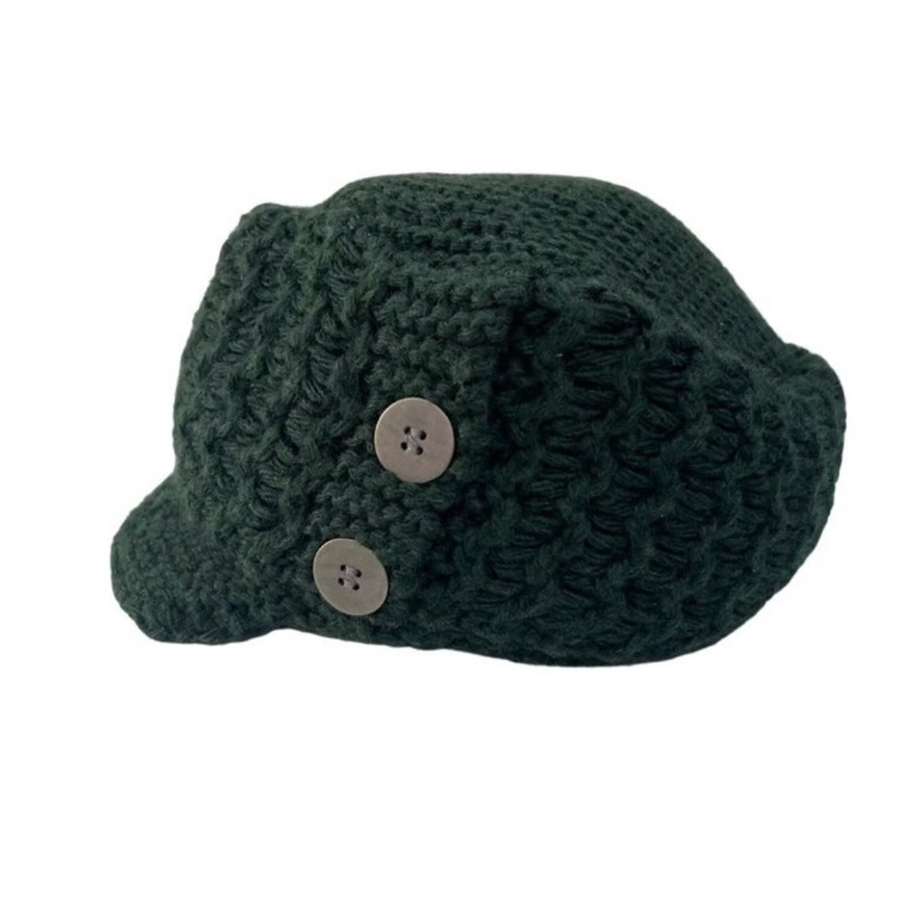 VGUC- Smartwool Merino Wool Blend 2 Button Knit Cap w/Brim